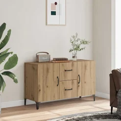 Buffet chêne artisanal 100x36x60 cm bois d'ingénierie vidaXL