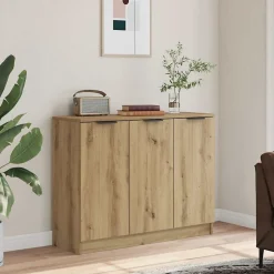 Buffet chêne artisanal 90,5x30x70 cm bois d'ingénierie vidaXL