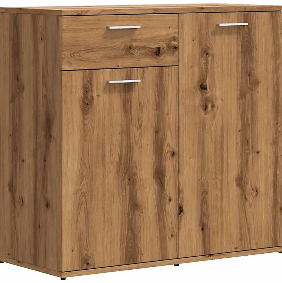 Buffet chêne artisanal 80x36x75 cm bois d'ingénierie vidaXL