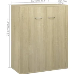 Buffet Chêne sonoma 60x30x75 cm Bois d'ingénierie vidaXL