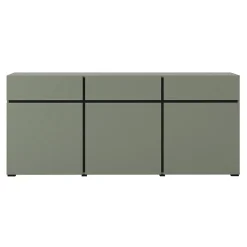 Buffet coloris vert sauge 180cm collection HAVANA. Bahut design avec 3 portes et 3 tiroirs.