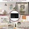 Buffet Commode Bas avec 2 Etagères Tablette Hauteur Réglable Vaisselier Bahut de Cuisine avec Porte Coulissante