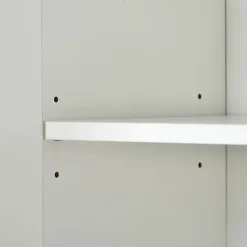 Buffet Contemporain, Meuble De Rangement, 4 Portes Sans Poignées, Meuble De Cuisine, Blanc