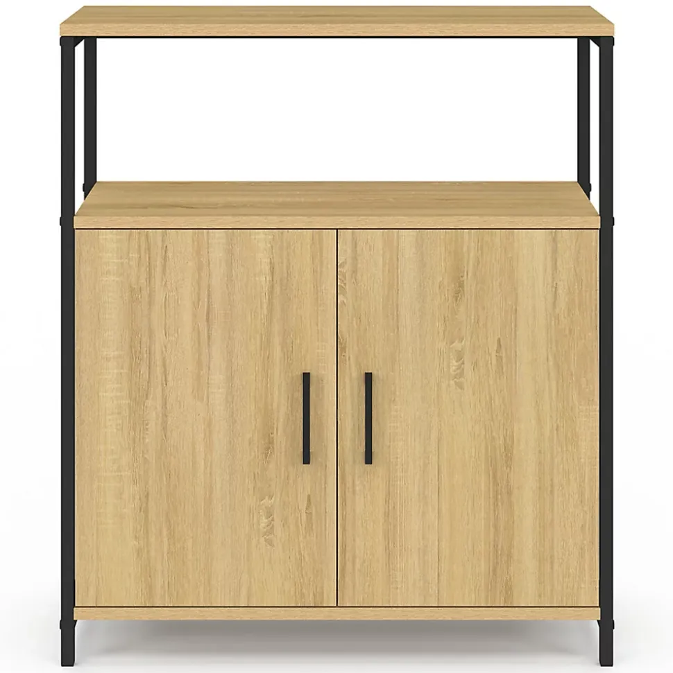 Buffet d'appoint 1 niche et 2 portes 70 cm DETROIT design industriel