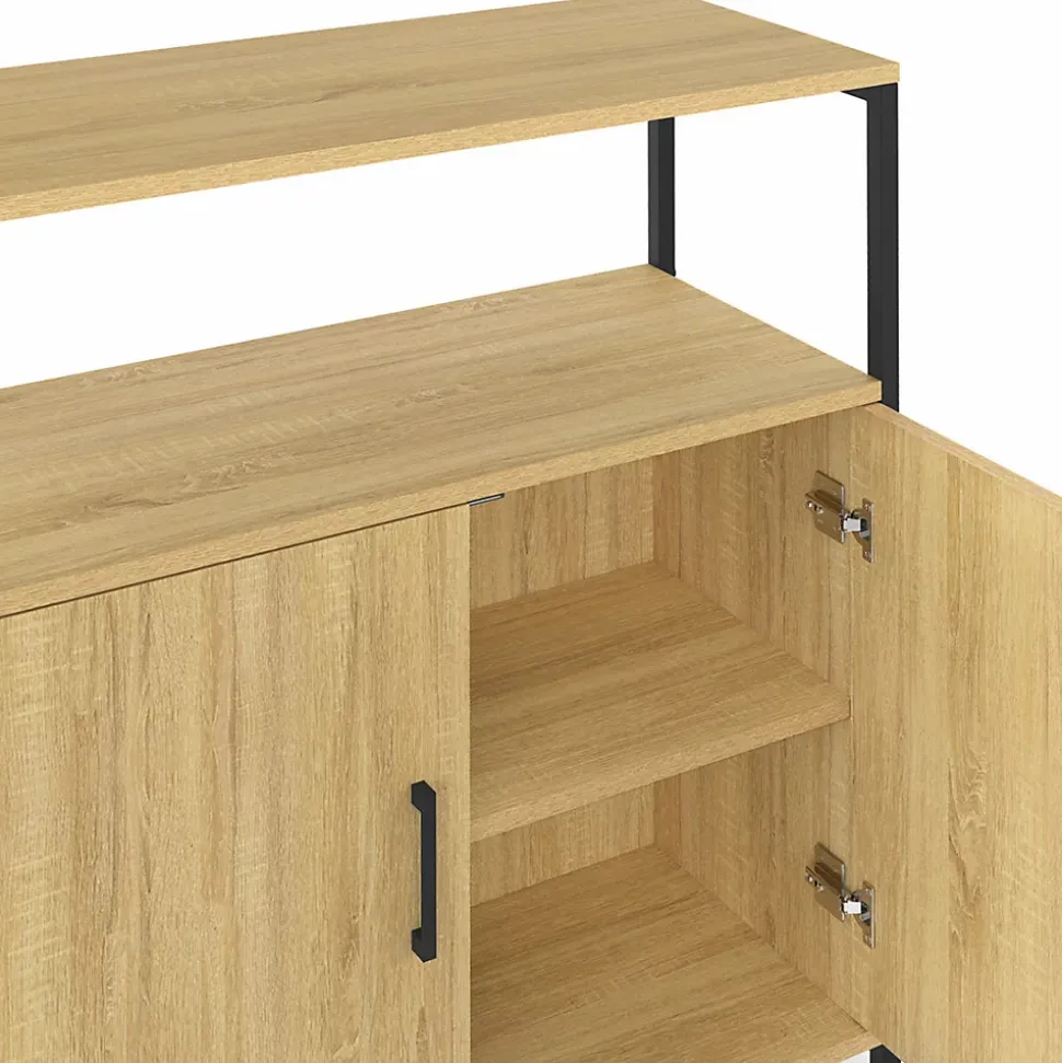 Buffet d'appoint 1 niche et 2 portes 70 cm DETROIT design industriel
