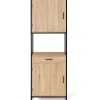 Buffet de cuisine 60 CM DETROIT meuble 2 portes design industriel + tiroir