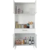 Buffet de Cuisine - KITS PARANA - 4 Portes 1 Tiroir - Blanc - Largeur 80 cm - Hauteur 180 cm