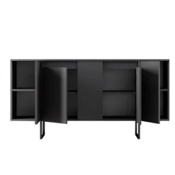 Buffet design noir 4 portes - BORAS