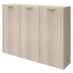 Buffet effet chêne 9 cases 3 portes GoodHome Atomia H. 112,5 x L. 150 x P. 37 cm