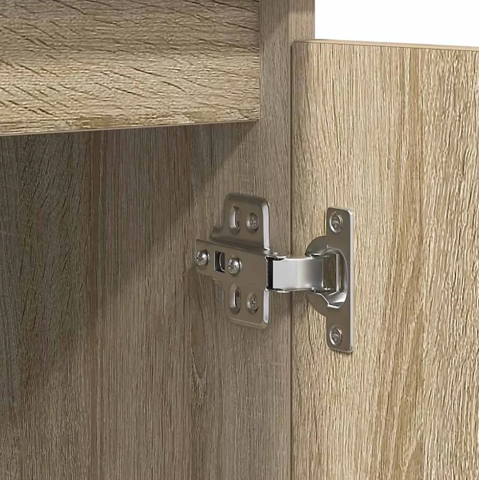Buffet et tiroirs chêne sonoma 100,5x35x98,5 cm bois ingénierie vidaXL