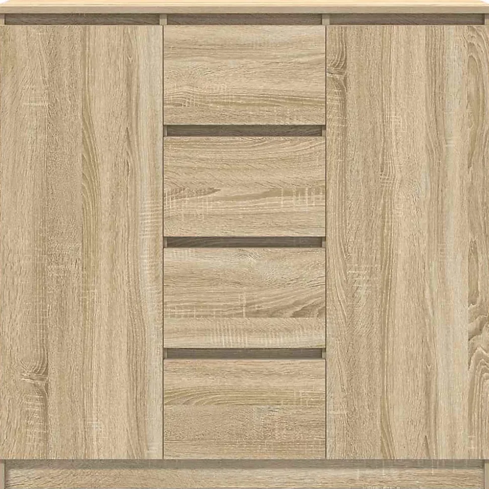 Buffet et tiroirs chêne sonoma 100,5x35x98,5 cm bois ingénierie vidaXL