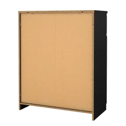 Buffet Genziana, Buffet du salon, Commode de salon, Garde-manger de cuisine, 80x40 h100 cm, Noir