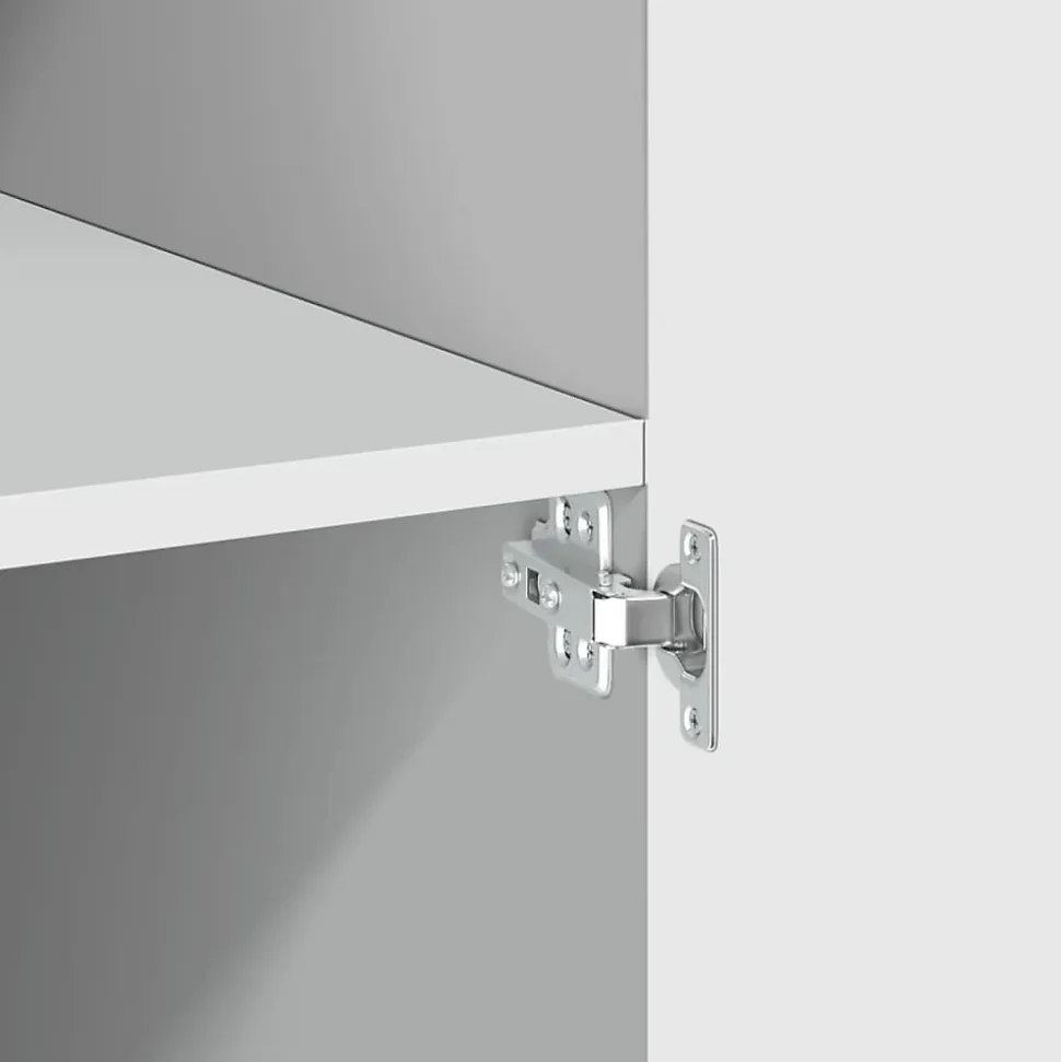 Buffet haut blanc 80x42,5x185 cm bois d'ingénierie vidaXL
