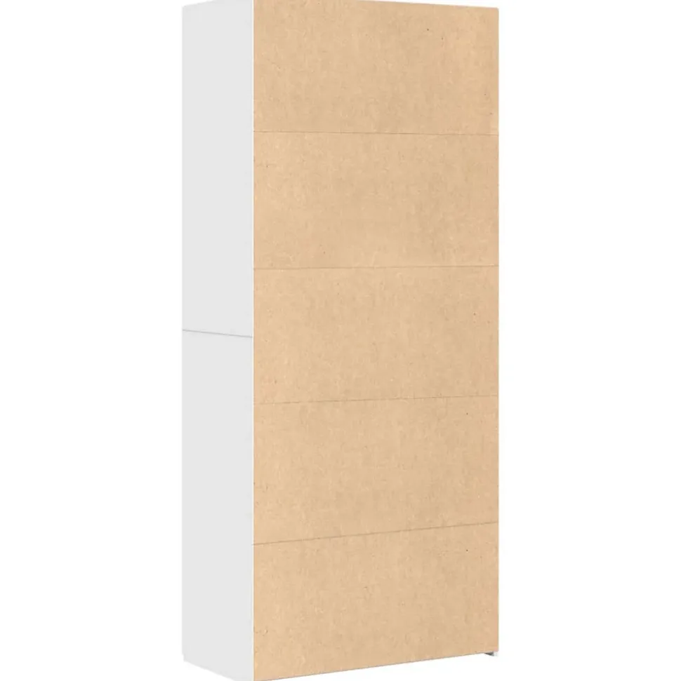 Buffet haut blanc 80x42,5x185 cm bois d'ingénierie vidaXL