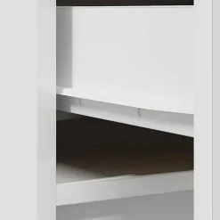 Buffet haut blanc 37,5x35x180 cm bois d'ingénierie vidaXL