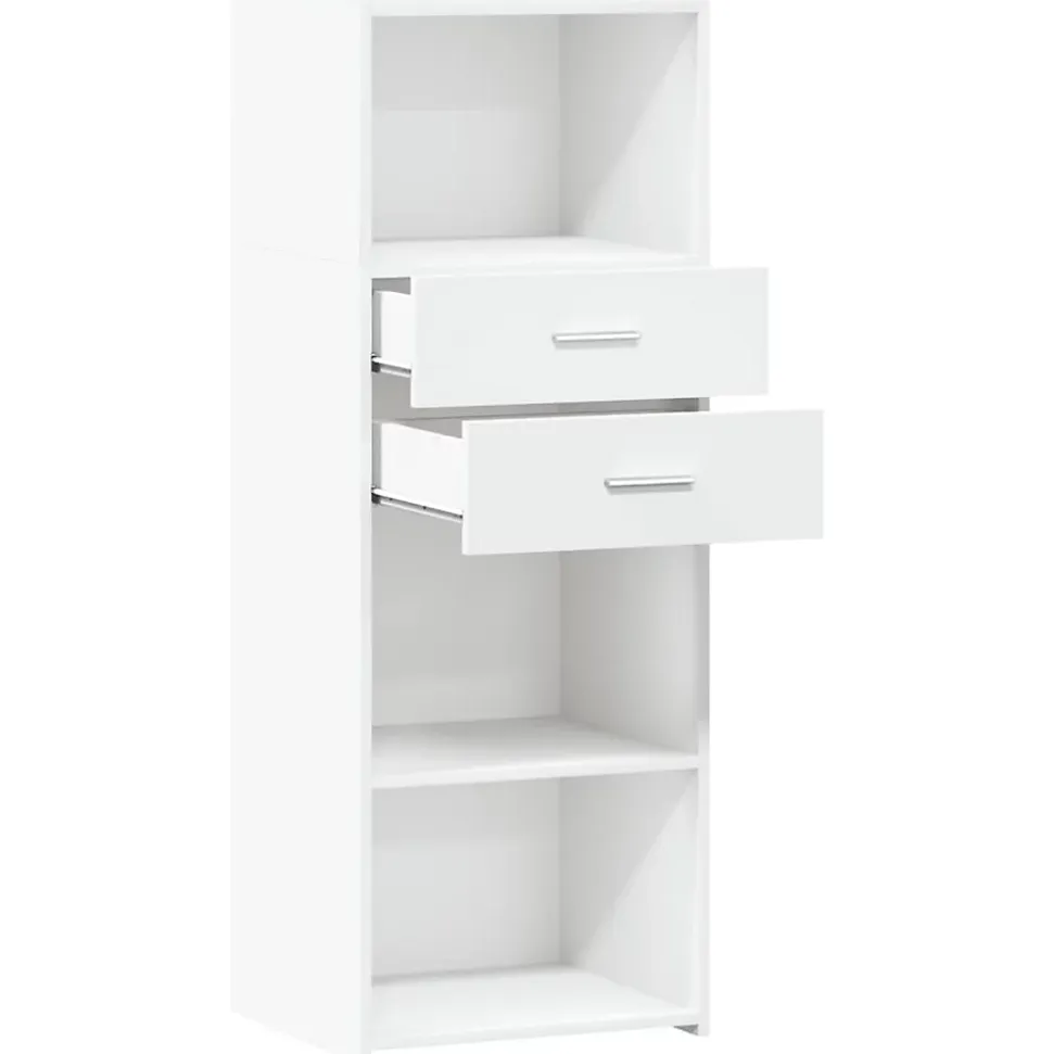 Buffet haut blanc 45x42,5x124 cm bois d'ingénierie vidaXL
