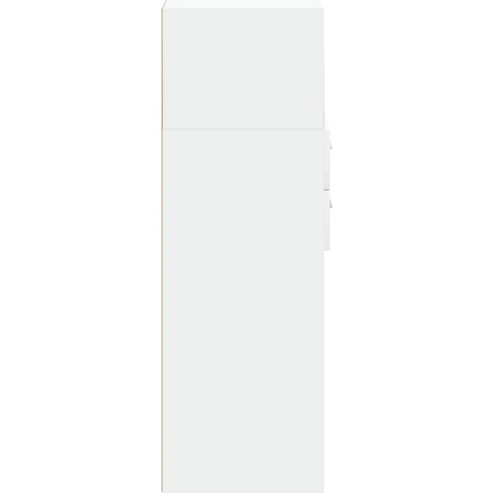 Buffet haut blanc 45x42,5x124 cm bois d'ingénierie vidaXL