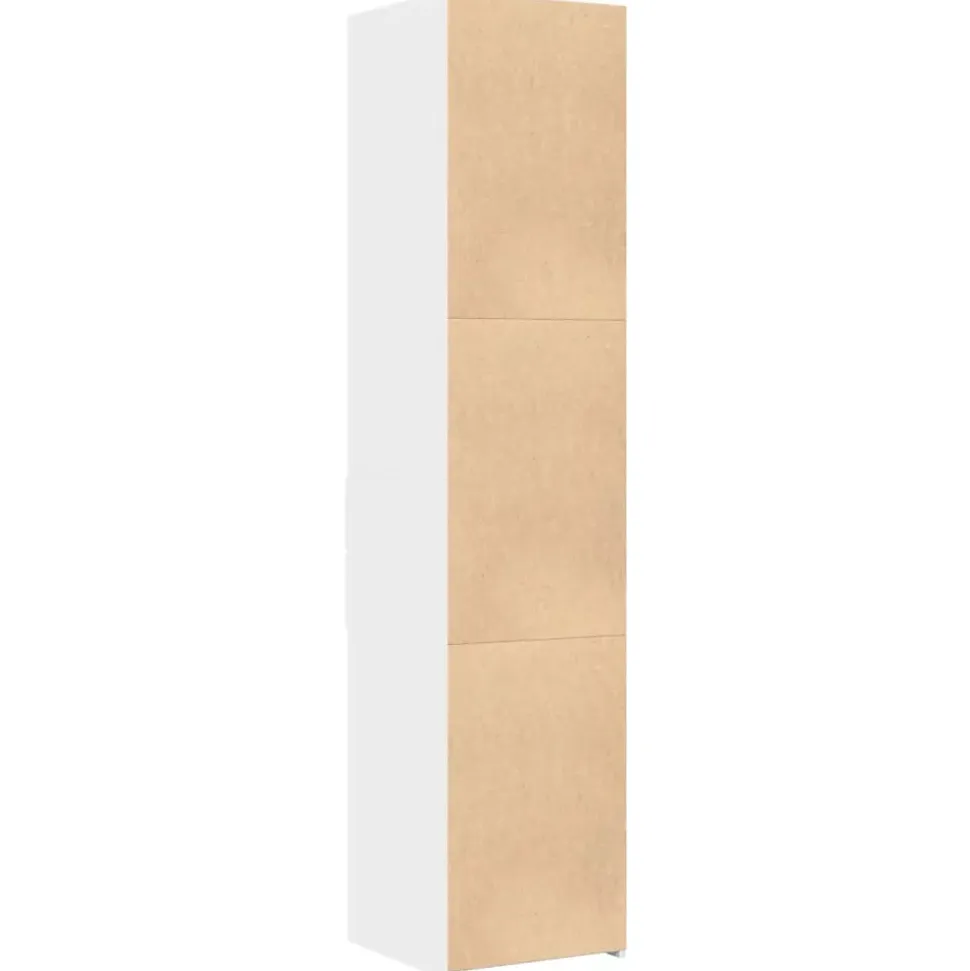 Buffet haut blanc 40x42,5x185 cm bois d'ingénierie vidaXL