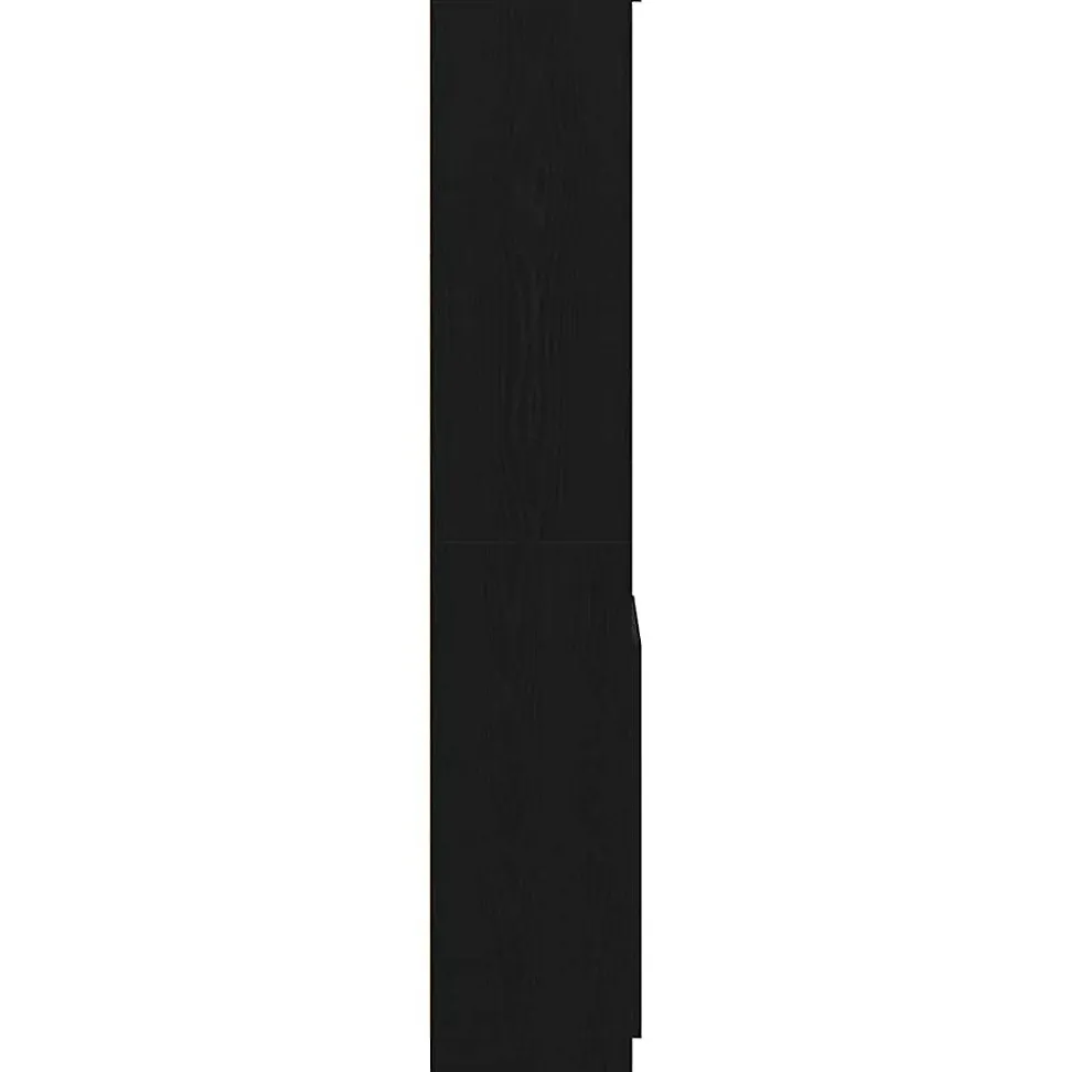 Buffet haut chêne noir 37,5x35x180 cm bois d'ingénierie vidaXL