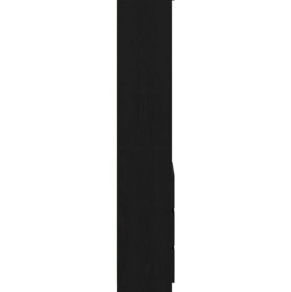 Buffet haut chêne noir 37,5x35x180 cm bois d'ingénierie vidaXL