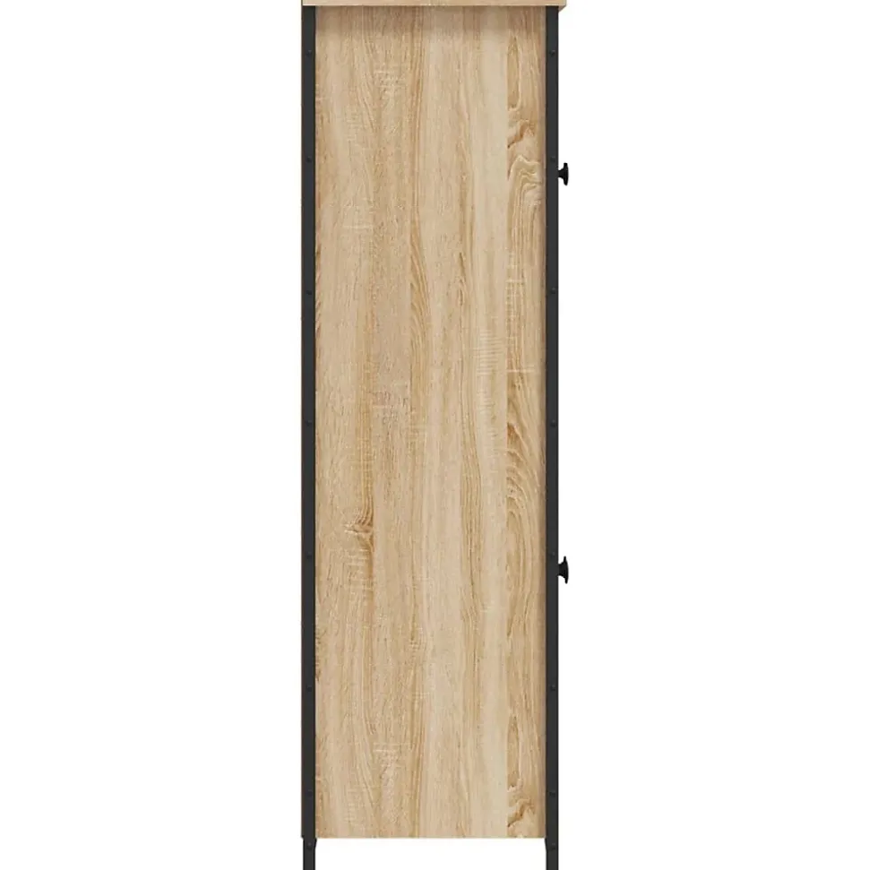 Buffet haut chêne sonoma 62x32x106,5 cm bois d'ingénierie vidaXL