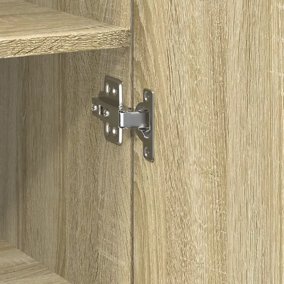Buffet haut chêne sonoma 40x42,5x185 cm bois d'ingénierie vidaXL