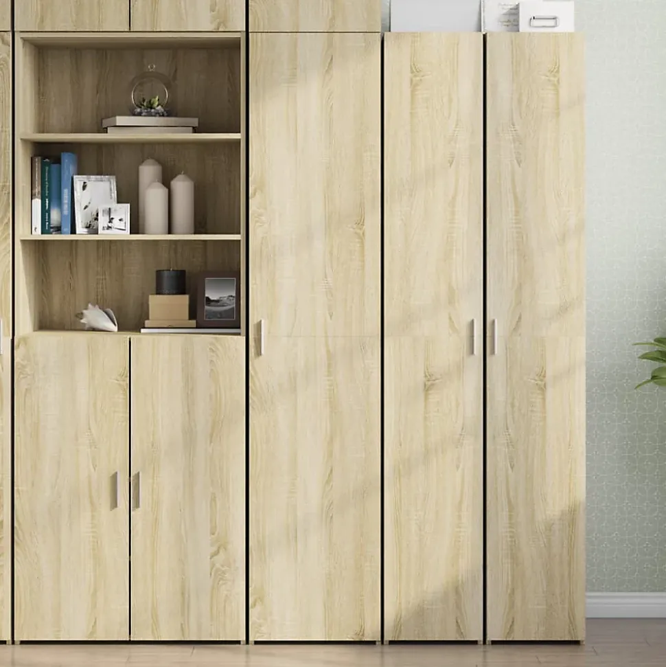 Buffet haut chêne sonoma 40x42,5x185 cm bois d'ingénierie vidaXL