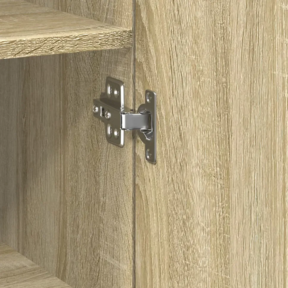 Buffet haut chêne sonoma 30x42,5x185 cm bois d'ingénierie vidaXL