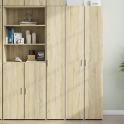 Buffet haut chêne sonoma 30x42,5x185 cm bois d'ingénierie vidaXL