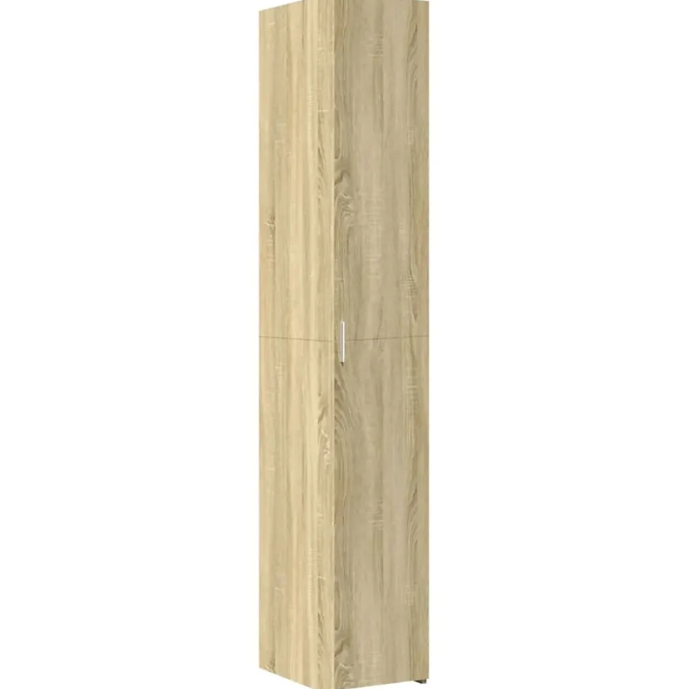 Buffet haut chêne sonoma 30x42,5x185 cm bois d'ingénierie vidaXL