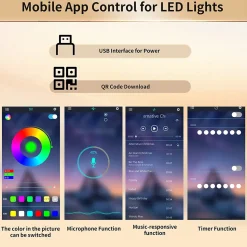 Buffet Haut de Cuisine - LED Intégré et Tiroirs de Rangement, Portes Fermées et Prise USB, Verre et MDF Naturel 120x40x180 cm