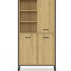 Buffet haut H. 160 cm DETROIT 3 portes design industriel