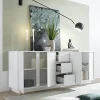 Buffet ICE blanc laqué 210 x 79 x 43 cm
