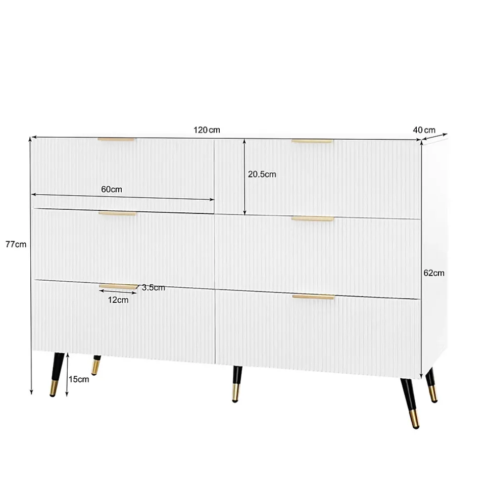 Buffet élégant au design moderne, avec tiroirs, grand espace de rangement, idéal salon, salle à manger et chambre