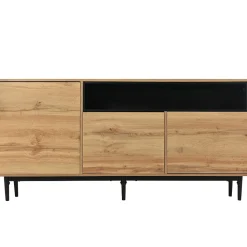 Buffet moderne en bois avec 3 portes 1 niche et étagère