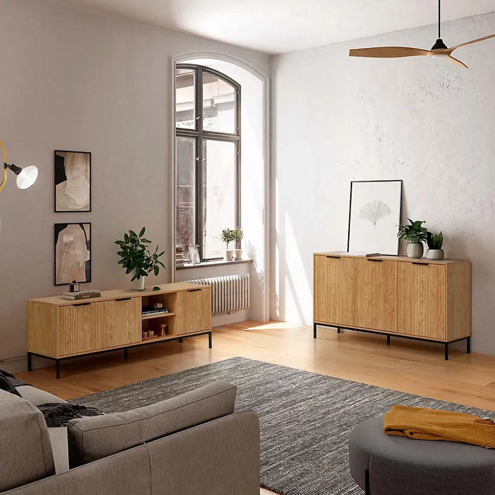 Buffet Monica 3 portes couleur bois
