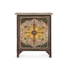 Buffet multicolore réalisé à la main en bois de manguier 80cm
