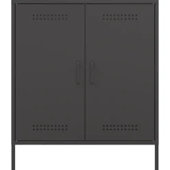 Buffet noir 68x39x79 cm acier vidaXL