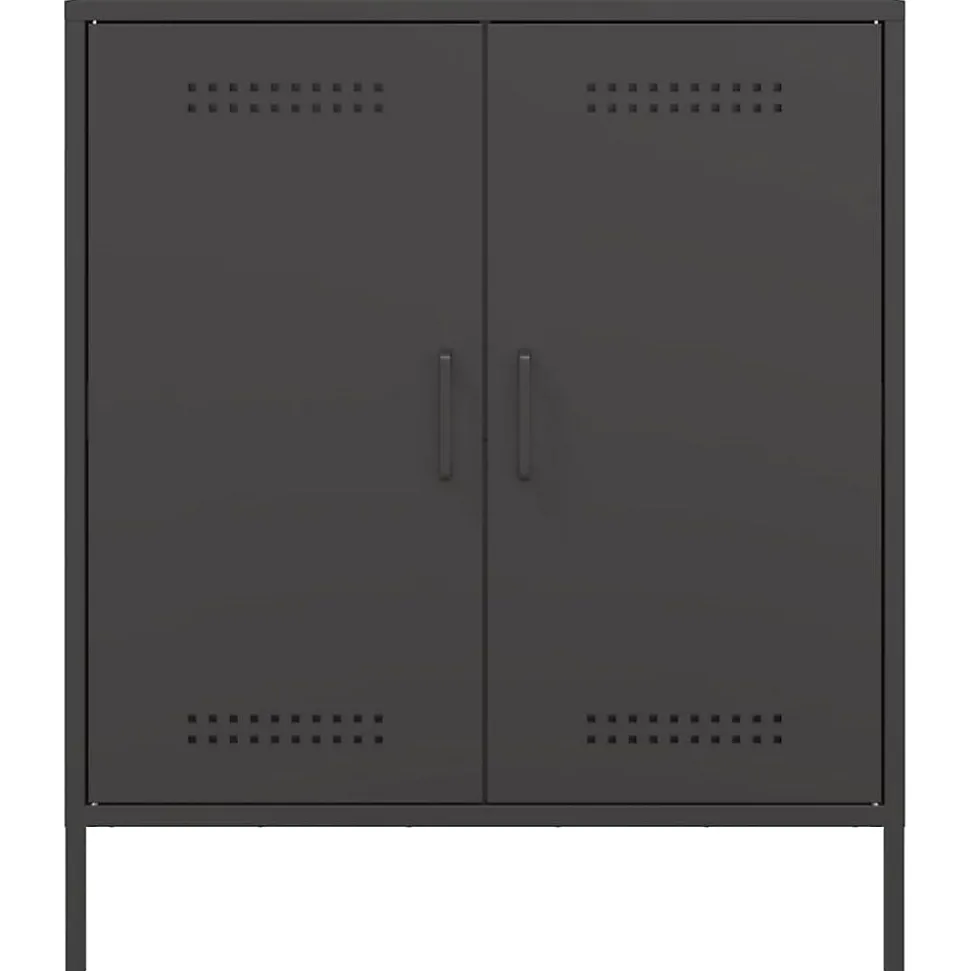 Buffet noir 68x39x79 cm acier vidaXL