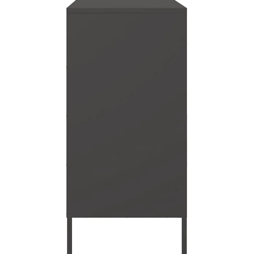 Buffet noir 68x39x79 cm acier vidaXL