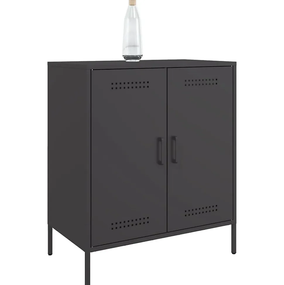 Buffet noir 68x39x79 cm acier vidaXL