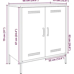Buffet noir 68x39x79 cm acier vidaXL