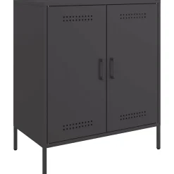 Buffet noir 68x39x79 cm acier vidaXL