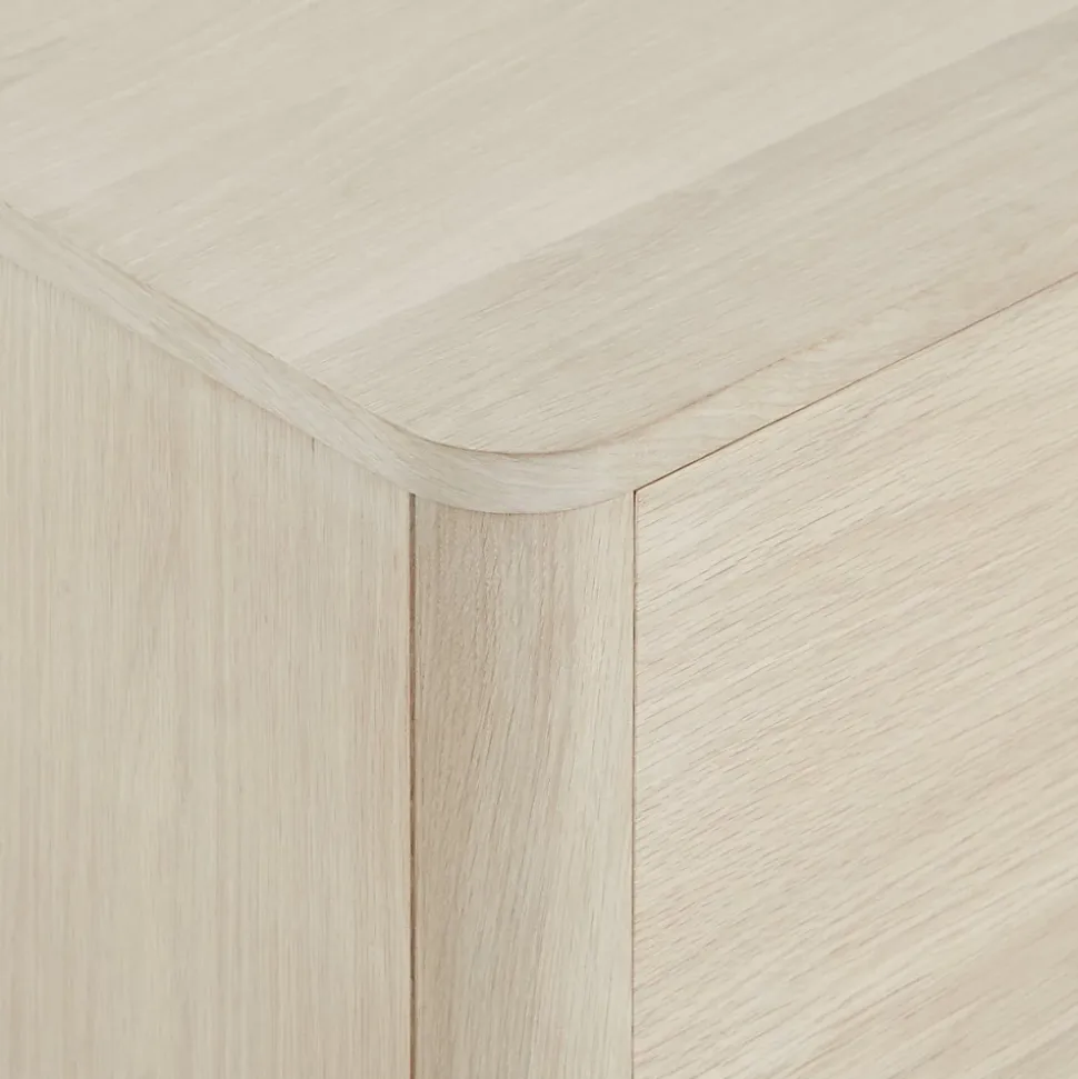 Buffet Nyborg avec 2 portes et 3 tiroirs - Chêne massif et MDF - Naturel