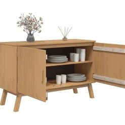 Buffet OLDEN marron 114x43x73,5 cm bois massif de pin vidaXL