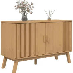 Buffet OLDEN marron 114x43x73,5 cm bois massif de pin vidaXL