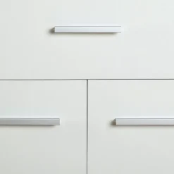 Buffet salle à manger CORALINE L 88 cm en bois massif blanc et chêne sonoma avec 1 tiroir et 3 portes