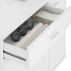 Buffet salle à manger CORALINE L 88 cm - Blanc