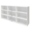 Buffet semi ouvert blanc 9 cases 6 portes GoodHome Atomia H. 112,5 x L. 225 x P. 37 cm