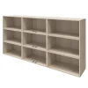 Buffet semi ouvert effet chêne 9 cases 6 portes GoodHome Atomia H. 112,5 x L. 225 x P. 37 cm